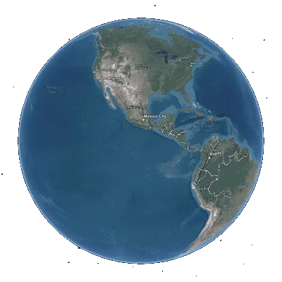 3D Map Explorer spinning 3D globe